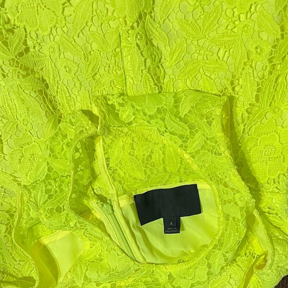 J.CREW Collection Sheath Dress Lace Neon Yellow - Picture 6 of 6